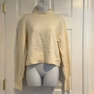 LOS ANGELES ATELIER Wool Blend Cream Minimalist Fall Neutral Capsule Sweater S